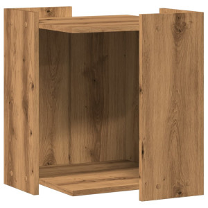 Mueble arenero para gatos madera roble artisian 42x42x51 cm H