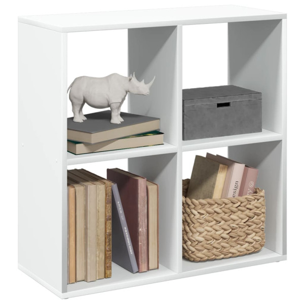 Librería divisora madera ingeniería blanca 69.5x29x69.5 cm D