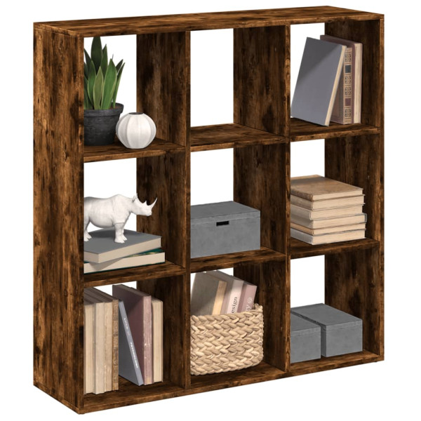 Librería divisora madera roble ahumado 102x29x103.5 cm D