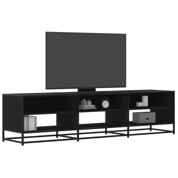 Mueble de TV madera de ingeniería negro 180x40x46 cm D