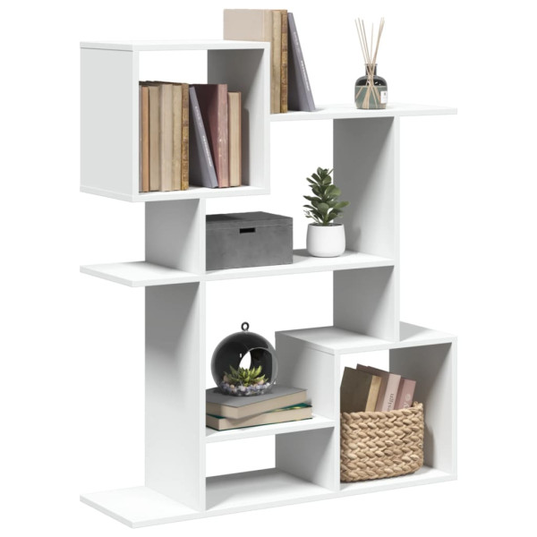 Librería divisora madera ingeniería blanca 92x29x112 cm D