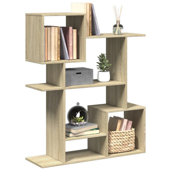 Librería divisor madera ingeniería roble Sonoma 92x29x112 cm D