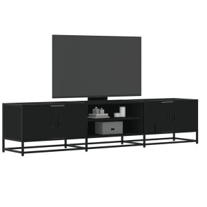 Mueble de TV madera de ingeniería negro 180x35x41 cm D