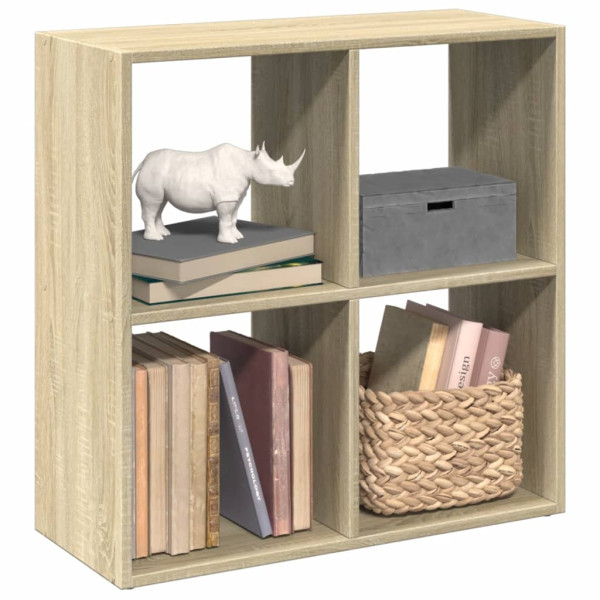 Librería divisor madera ingeniería roble Sonoma 69.5x29x69.5 cm D