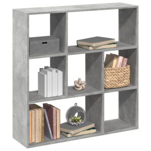 Biblioteca de madeira dividindo concreto 102x29x103.5 cm D