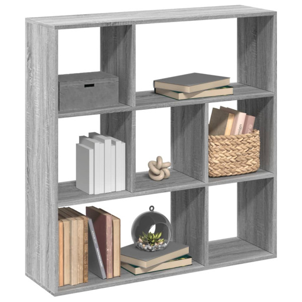 Librería divisor madera ingeniería gris Sonoma 102x29x103.5 cm D