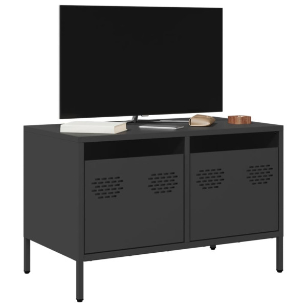 Mobiliário para TV de aço laminado preto 68x39x43.5 cm D