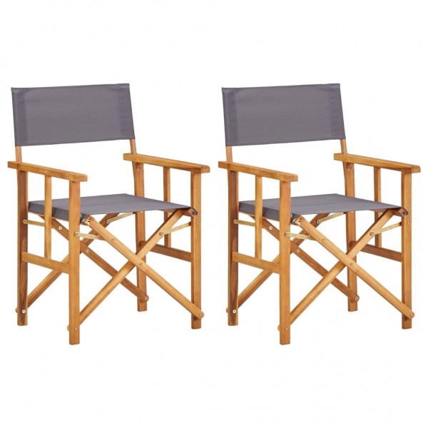 Cadeiras do director 2 unidades madeira maciça de acacia D