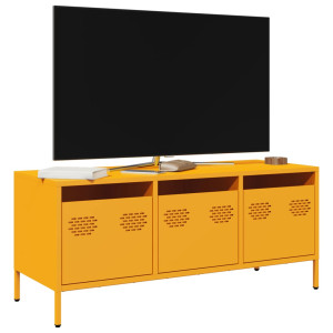 Mueble para TV acero laminado en frío amarillo 101.5x39x43.5 cm D