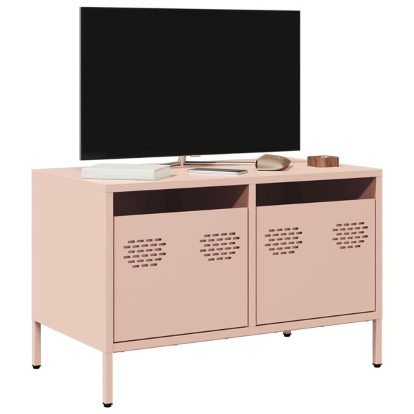 Mobiliário para TV de aço laminado a frio rosa 68x39x43.5 cm D