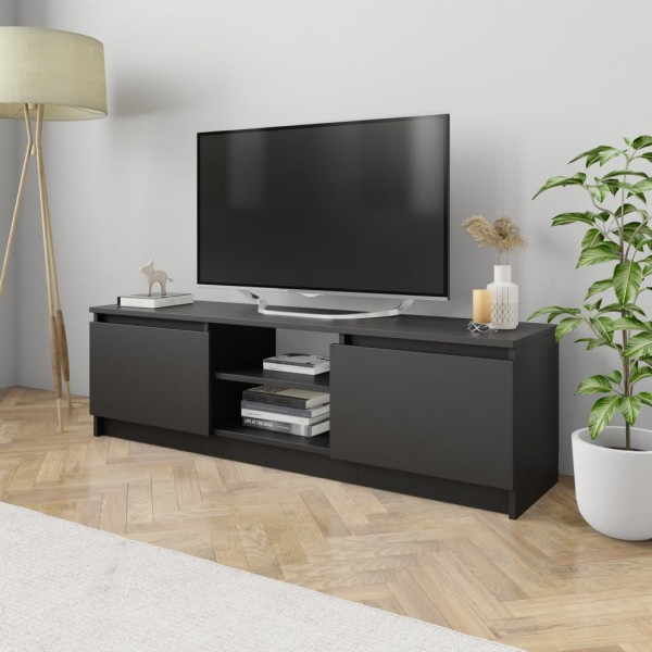 Mueble para TV de aglomerado negro 120x30x35.5 cm D