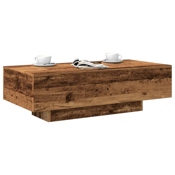 Mesa de centro madera de ingeniería envejecida 100x49.5x31 cm D