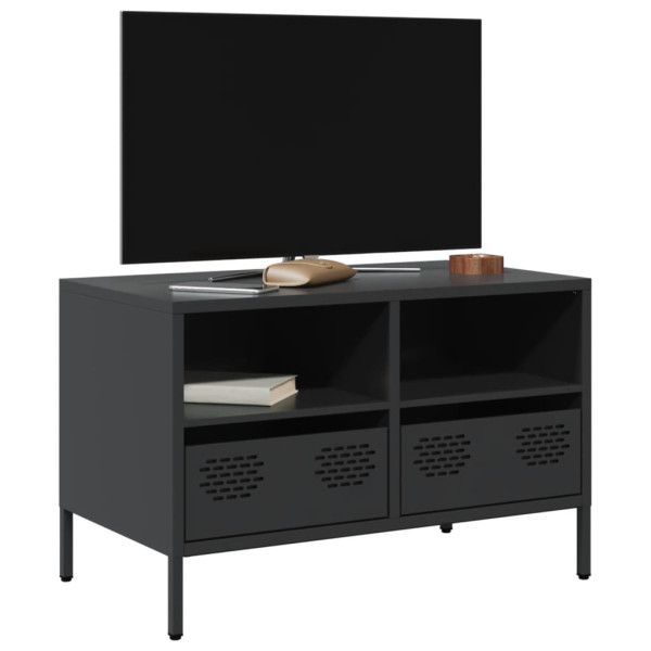 Mueble para TV acero laminado en frío negro 68x39x43.5 cm D