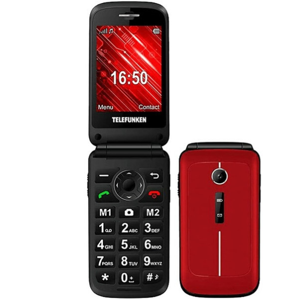 Teléfono móvil telefunken s430 para personas mayores/ rojo D