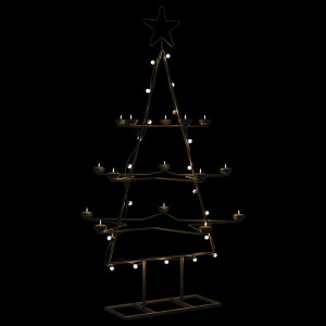 Árvore de Natal para decoração de metal preto 105 cm D