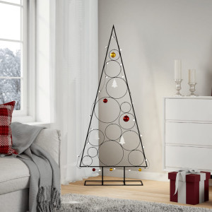 Árbol de Navidad para decoración metal negro 150 cm D