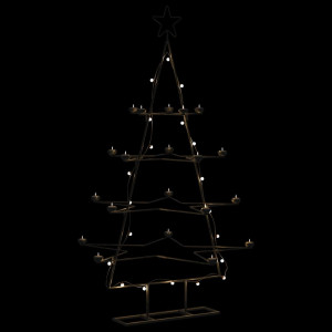 Árbol de Navidad para decoración metal negro 140 cm D