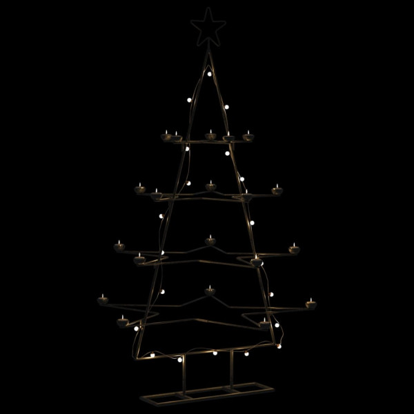 Árvore de Natal para decoração de metal preto 140 cm D