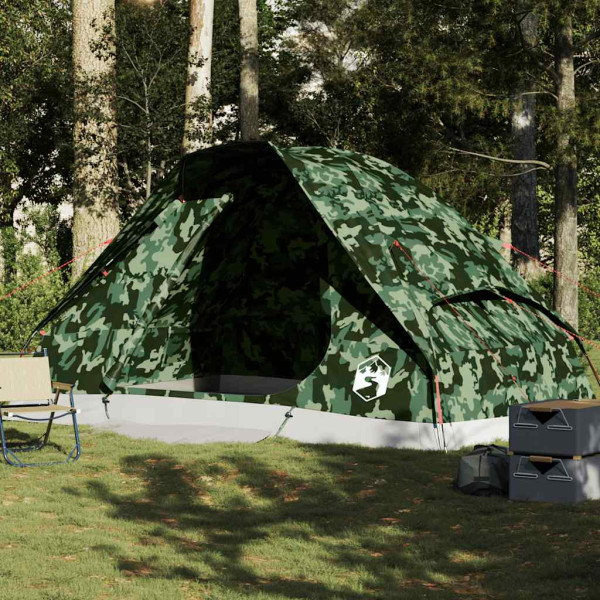 Tenda familiar iglu camuflada à prova d'água para 6 pessoas D