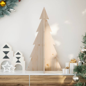 Árbol de Navidad de madera de adorno madera maciza pino 80 cm D