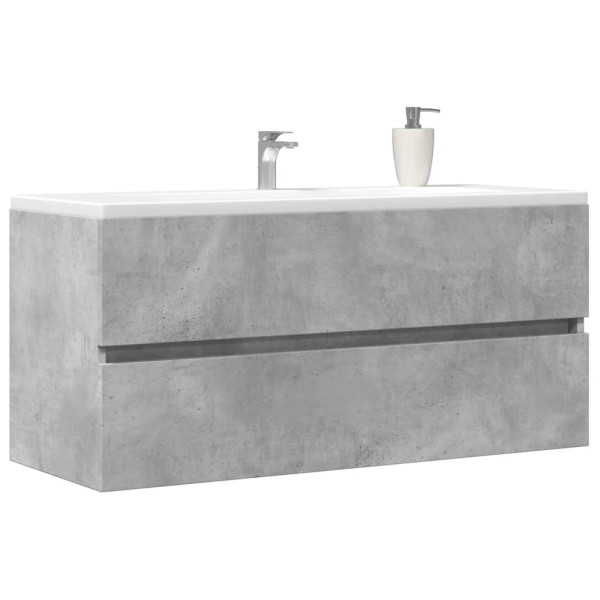 Armario para lavabo contrachapada gris hormigón 100x38.5x45 cm D