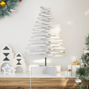 Decoração para árvore de Natal em madeira maciça de pinho branco 80 cm D