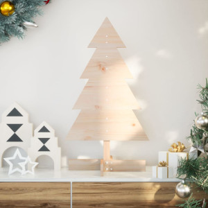 Árbol de Navidad de madera de adorno madera maciza pino 80 cm D