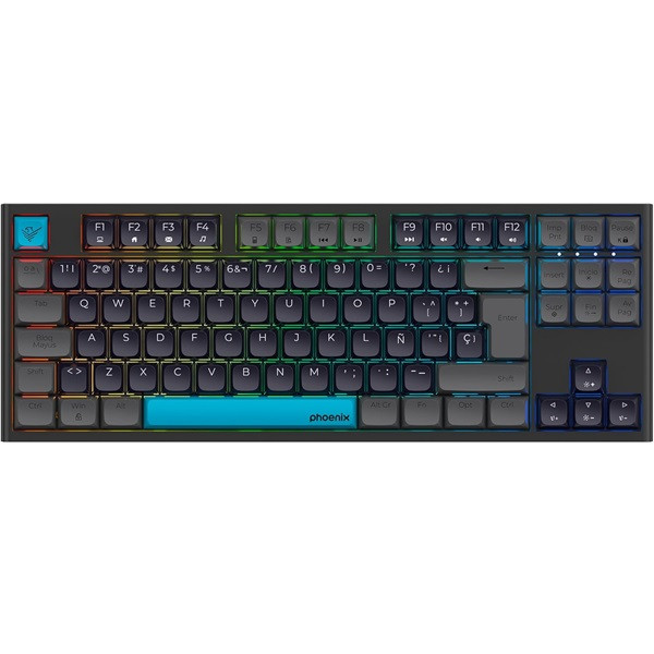 Teclado gaming royal pbt mecanico negro D