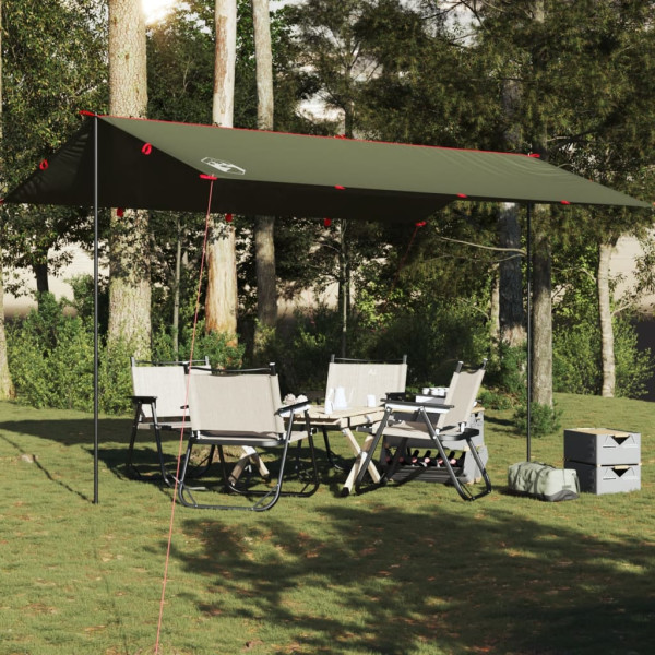 Lona de camping impermeable verde oliva 506x306 cm D