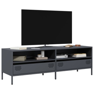 Móvel TV em aço laminado a frio antracite 135x39x43,5 cm D