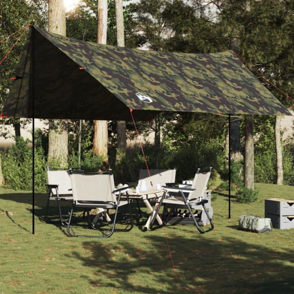 Camping lona impermeável camuflagem 462x306x211 cm D