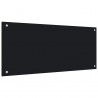 Protección salpicaduras cocina vidrio templado negro 90x40 cm 2