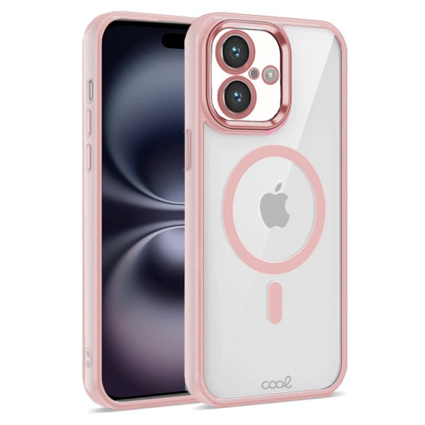 Carcaça COOL para iPhone 16 Bordo magnético Rosa D