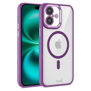 Carcasa COOL para iPhone 16 Plus Magnética Borde Violeta D