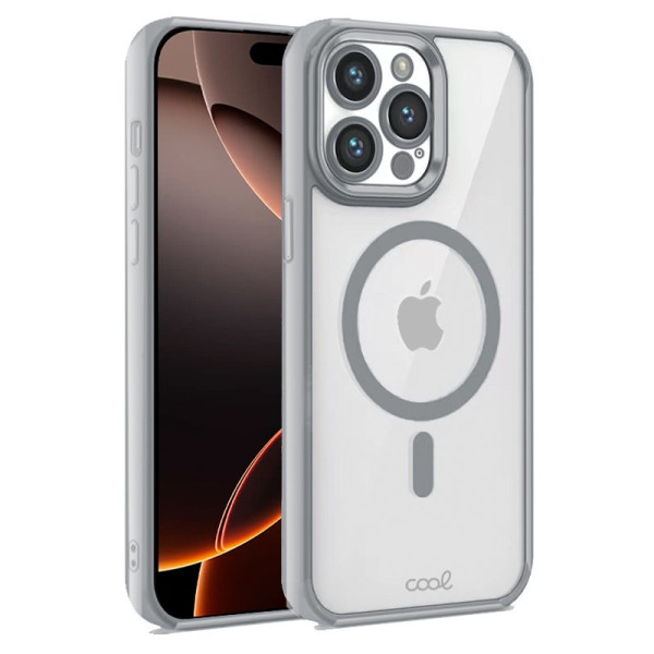 Carcaça COOL para iPhone 16 Pro Max Magnética Borde Plata D