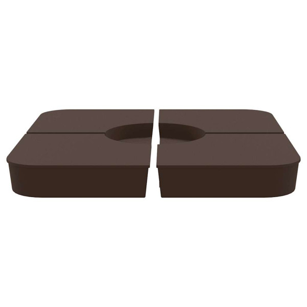 Juego bases de sombrilla 4 uds para parasol cruzado PP 100 kg M 4