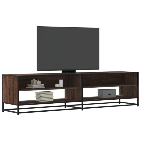 Mueble de TV madera de ingeniería marrón roble 180.5x40x46 cm D