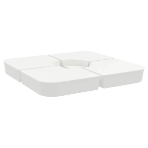 4 pcs conj. base para guarda-sol de suporte cruzado 100 kg PP H