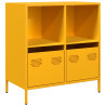 Aparador acero laminado en frío amarillo mostaza 68x39x73.5 cm 2