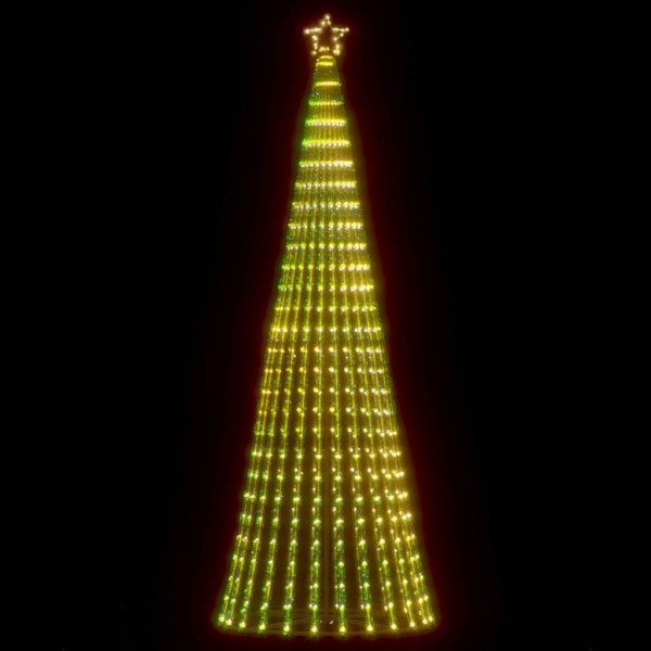 Cone de luz de árvore de Natal 475 LEDs brancos quentes 247 cm D