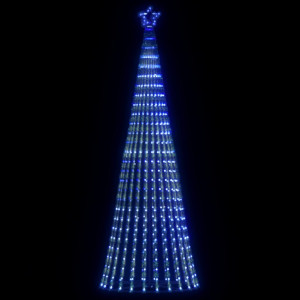 Árvore de Natal luz cone 475 LEDs azuis 247 cm D