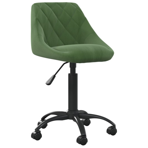 Silla de oficina de terciopelo verde oscuro D