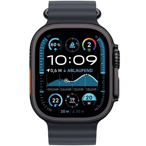 Apple Assista Ultra 2 2024 LTE 49mm titânio preto oceano banda preto D