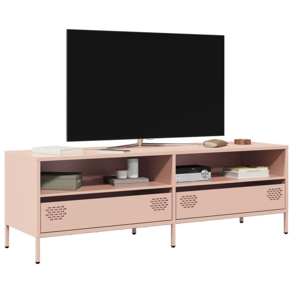 Mobiliário para TV de aço laminado a frio rosa 135x39x43.5 cm D