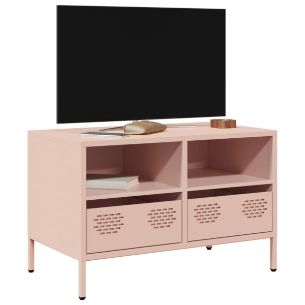 Mueble para TV acero laminado en frío rosa 68x39x43.5 cm D