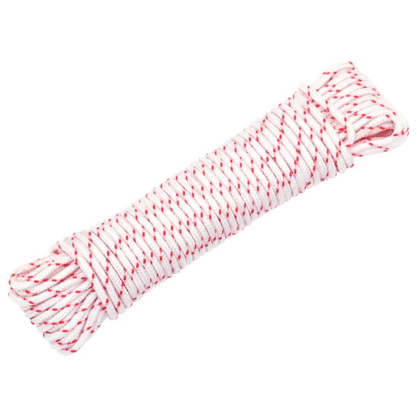 Cordón de arranque nailon blanco y rojo Ø3 mm 10 m D