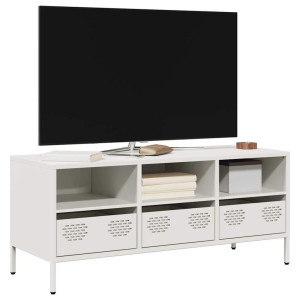 Mueble para TV acero laminado en frío blanco 101.5x39x43.5 cm D