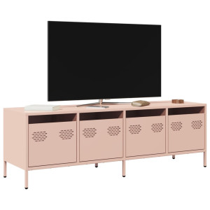 Mobiliário para TV de aço laminado a frio rosa 135x39x43.5 cm D