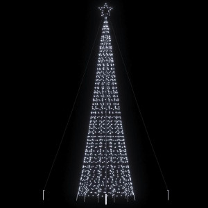 Cone de árvore de Natal com estacas 1534 LEDs brancos frios 500 cm D