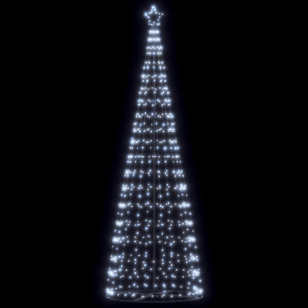 Cone de luz de árvore de Natal 550 LEDs brancos frios 304 cm D